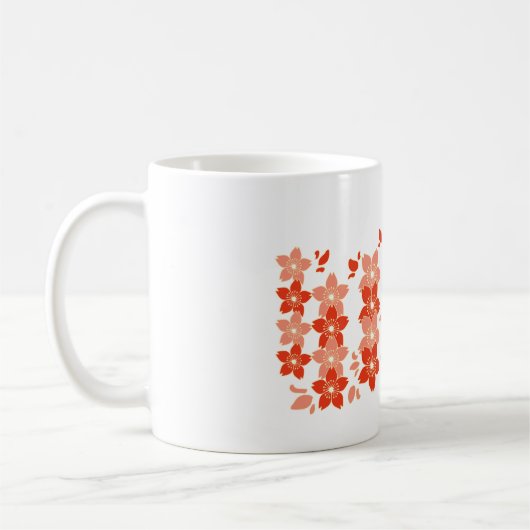 Cherry Blossom Red Pink Koffiemok (Links)
