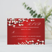 Cherry Blossom Red RSVP (Staand voorkant)