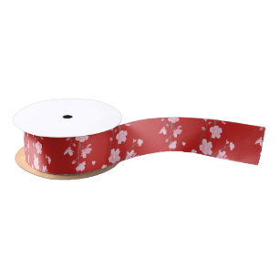 Cherry Blossom - Red Satijnen Lint