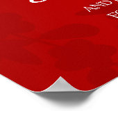 Cherry Blossom Red White Poster (Hoek)