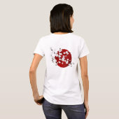 Cherry Blossom Red White Rising Sun T-shirt (Achterkant volledig)