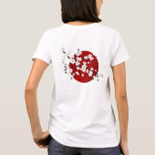 Cherry Blossom Red White Rising Sun T-shirt (Achterkant)