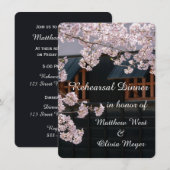 Cherry Blossom Rehearsal Dinner Invitations Kaart (Voorkant / Achterkant)
