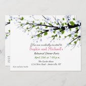 Cherry Blossom Rehearsal Dinner Party Invitation Kaart (Voorkant / Achterkant)