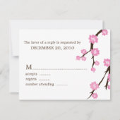Cherry Blossom Response Kaarten RSVP Kaartje (Voorkant)
