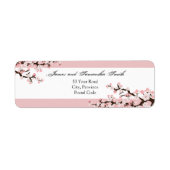 Cherry Blossom retouradres Label - Roze Wit (Voorkant)