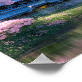 Cherry Blossom Retreat, Haven van de Pond Poster (Hoek)