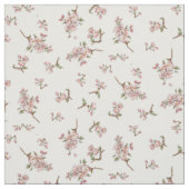 Cherry Blossom Retro Floral White Stof (Swatch)