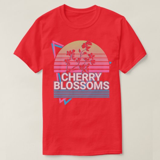 Cherry Blossom Retro  T-shirt (Design voorkant)