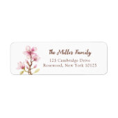 Cherry Blossom Return Address Etiket (Voorkant)