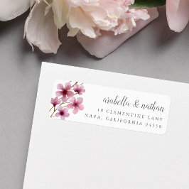 Cherry Blossom Return Address Etiket