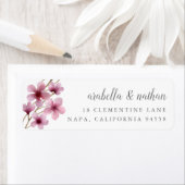 Cherry Blossom Return Address Etiket (Insitu)
