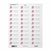 Cherry Blossom Return Address Etiket (Full Sheet)