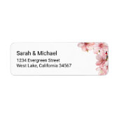 Cherry Blossom Return Address Label (Voorkant)