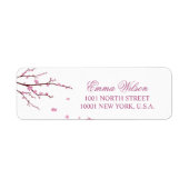 Cherry Blossom Return Address Labels (Voorkant)