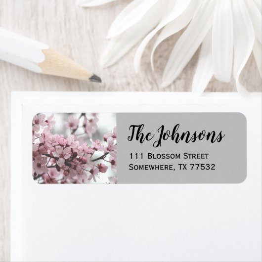 Cherry Blossom Return Address Labels (Insitu)