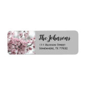 Cherry Blossom Return Address Labels (Voorkant)
