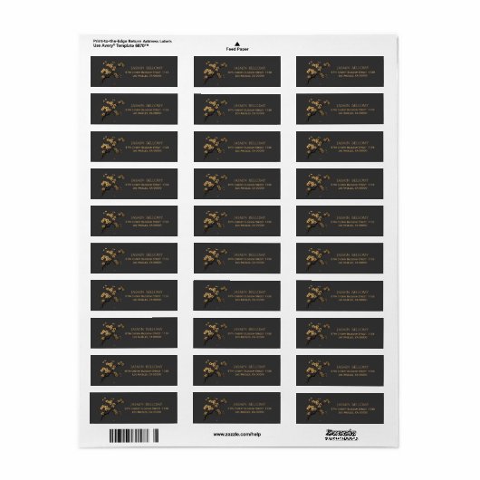 Cherry Blossom Return Label (Full Sheet)