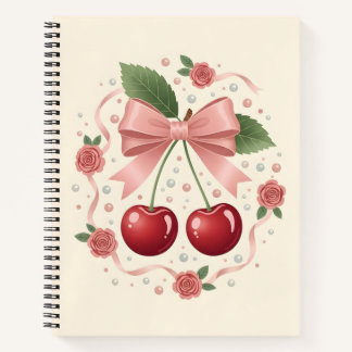 Cherry Blossom Ribbon Spiral Notebook Notitieboek