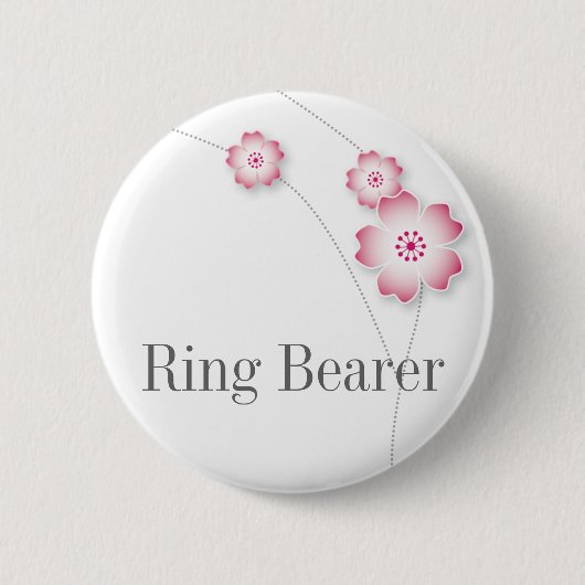 Cherry Blossom Ring Bearer Button (Voorkant)