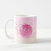 Cherry Blossom Rising Sun Pink Floral Girly Koffiemok (Links)