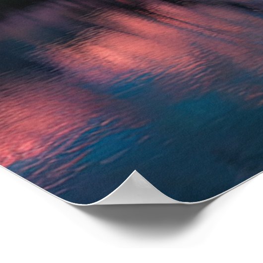 Cherry Blossom Riverbank Poster (Hoek)