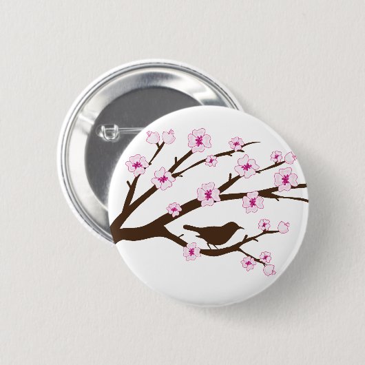 Cherry Blossom Ronde Button 5,7 Cm (Voorkant /achterkant)