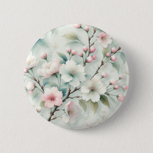 Cherry Blossom Ronde Button 5,7 Cm (Voorkant)