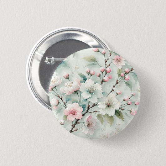 Cherry Blossom Ronde Button 5,7 Cm (Voorkant /achterkant)