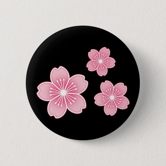Cherry Blossom Ronde Button 5,7 Cm (Voorkant)