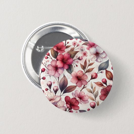 Cherry Blossom Ronde Button 5,7 Cm (Voorkant /achterkant)