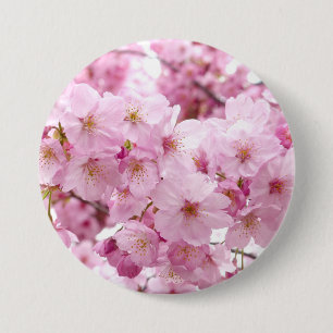 Cherry blossom ronde button 7,6 cm