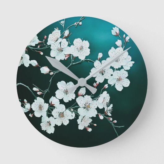 Cherry Blossom Ronde Klok (Voorkant)