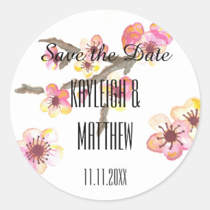 Cherry Blossom Ronde Sticker