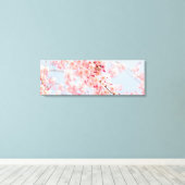Cherry Blossom Roos Blauwe Galerij Wrap Canvas Afdruk (Insitu (Houten vloer))