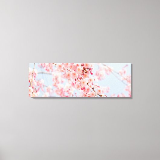 Cherry Blossom Roos Blauwe Galerij Wrap Canvas Afdruk (Voorkant)