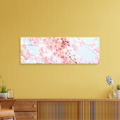 Cherry Blossom Roos Blauwe Galerij Wrap Canvas Afdruk (Insitu (Woonkamer))