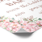Cherry Blossom Roos Gold Butterflies Mimosa Bar Poster (Hoek)
