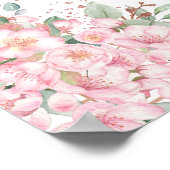 Cherry Blossom Roos Gold Butterflies Sweet 16 Poster (Hoek)