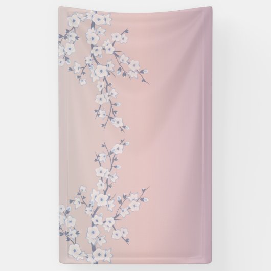 Cherry Blossom Roos Gradient Spandoek (Verticaal)