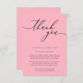 Cherry blossom roze Aangepaste foto Dank je Informatiekaartje (Voorkant / Achterkant)