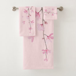 Cherry Blossom - Roze Bad Handdoek