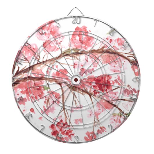 Cherry blossom roze bloemen bloemen Sakura Asian Dartbord (Voorkant)