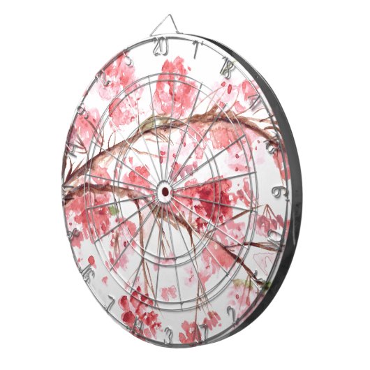 Cherry blossom roze bloemen bloemen Sakura Asian Dartbord (Voorkant Rechts)