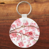 Cherry blossom roze bloemen bloemen Sakura Asian Sleutelhanger (Voorkant)