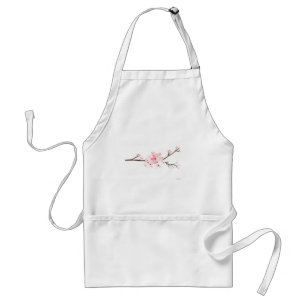 Cherry blossom roze bloemen florale waterverf standaard schort