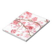 Cherry blossom roze bloemen Girly Sakura Asian Notitieblok (Linkerzijde)