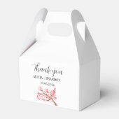 Cherry Blossom Roze Bloemen Moderne Bruiloft Bedankdoosjes (Voorkant Zijde)