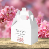 Cherry Blossom Roze Bloemen Moderne Bruiloft Bedankdoosjes