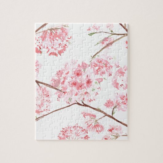 Cherry blossom roze bloemen Sakura Japans Legpuzzel (Verticaal)